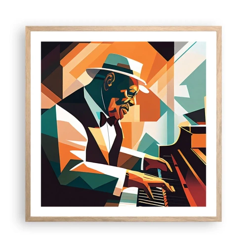 Plakát v rámu světlý dub - Celý tento jazz - 60x60 cm