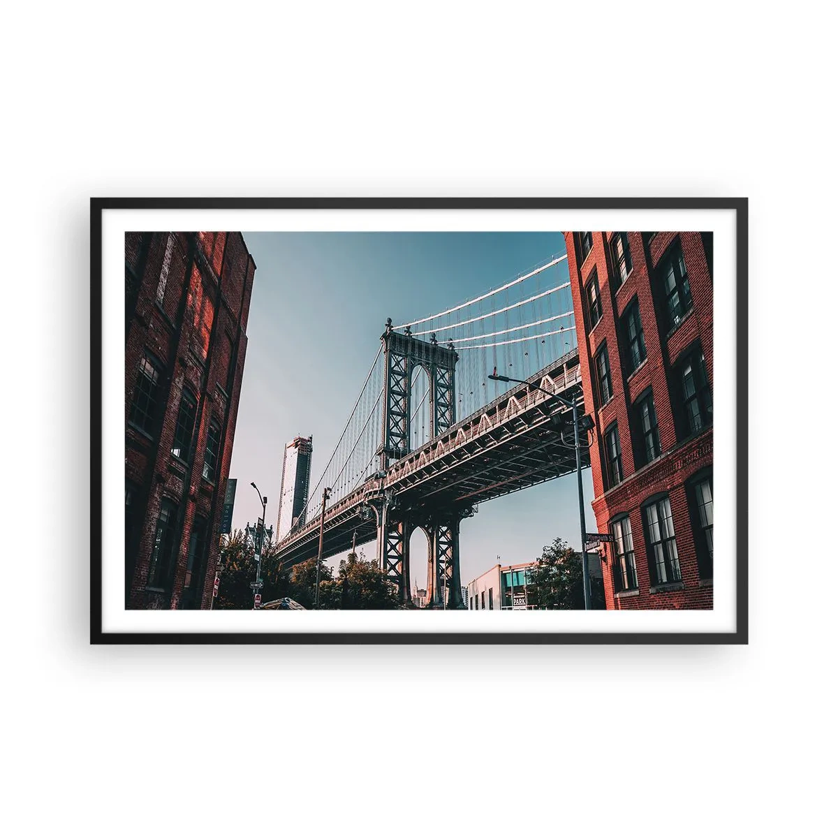 Plakát v černém rámu - Nad vlnami města - 91x61 cm