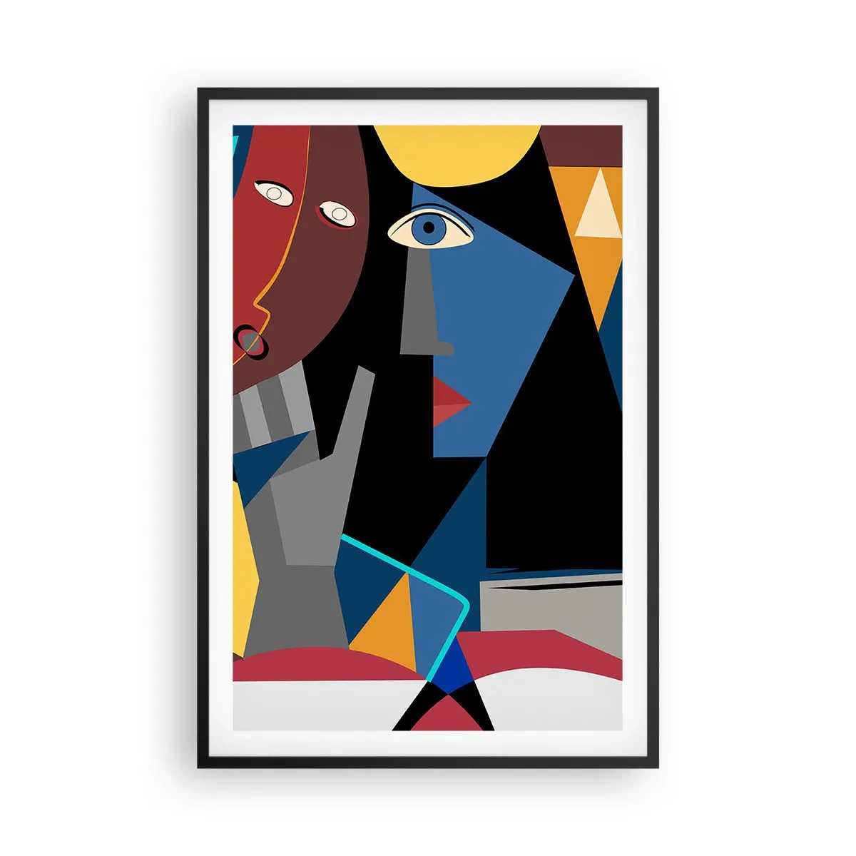 Plakát v černém rámu - Konverzace kubistů - 61x91 cm