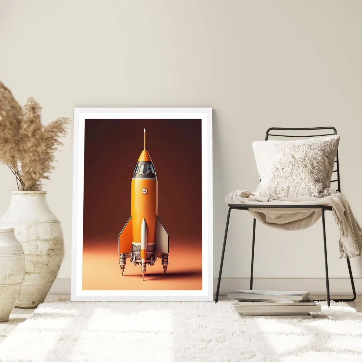 Plakát v bílém rámu - Začíná to snem - 50x70 cm