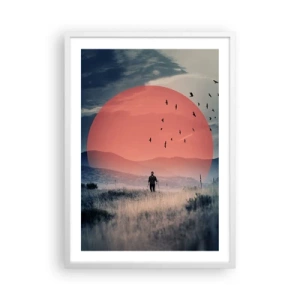 Plakát v bílém rámu - Ve svém živlu - 50x70 cm