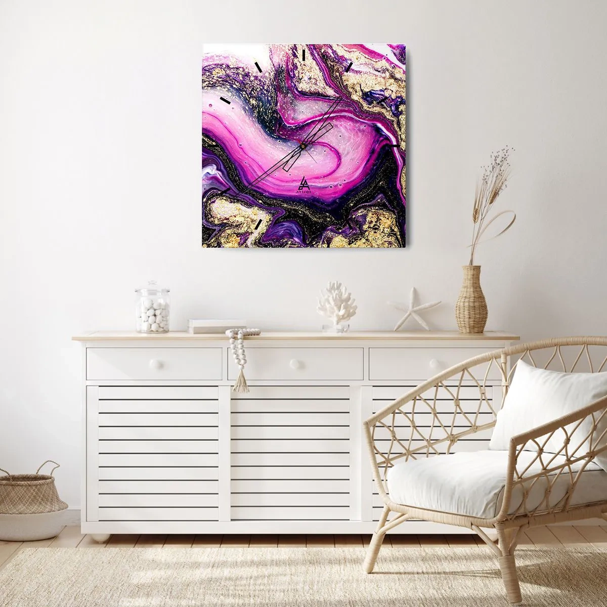 Nástěnné hodiny - Okamžik v zákulisí - 40x40 cm