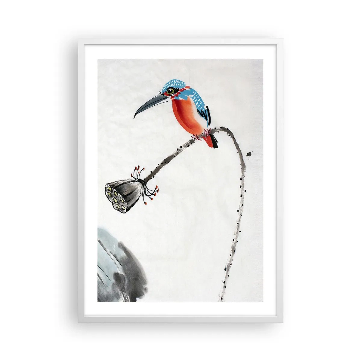 Plakát v bílém rámu - Život louky - 50x70 cm