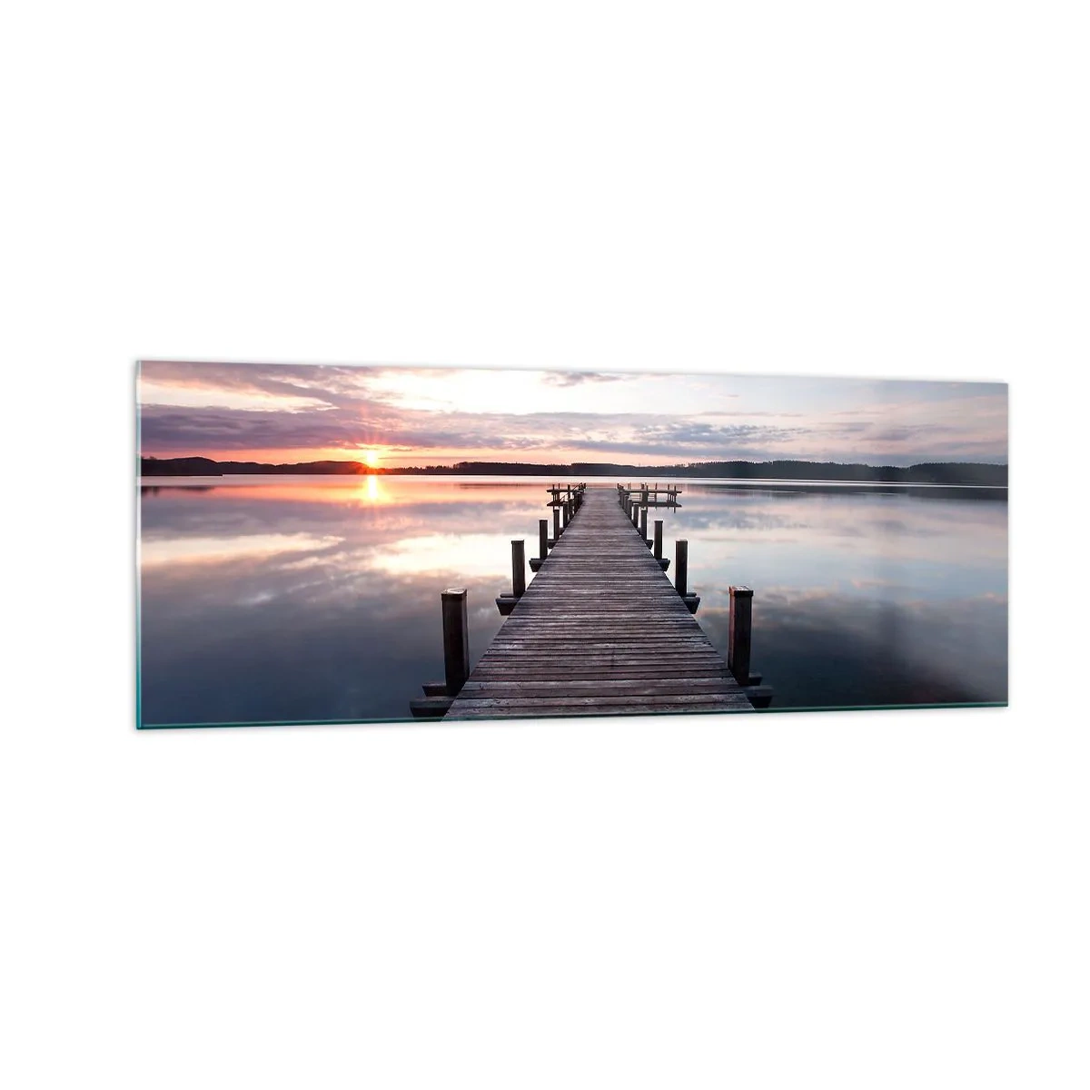 Obraz na skle - Tichá hranice mezi dnem a nocí - 140x50 cm