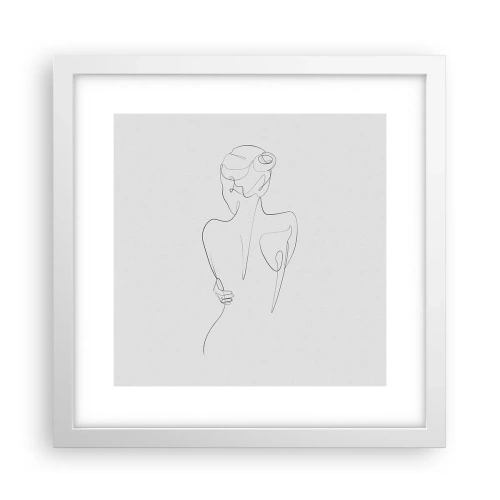 Plakát v bílém rámu - Hudba těla - 30x30 cm