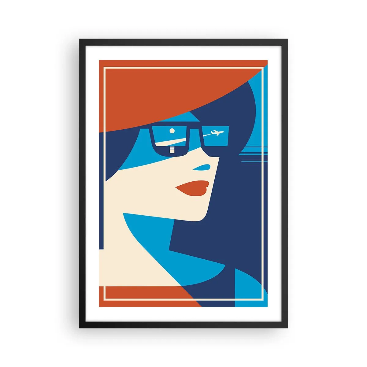 Plakát v černém rámu - Dovolená - 50x70cm - Prázdninová cesta - Moderní nástěnná dekorace do obývacího pokoje a ložnice ARTTOR