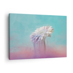 Obraz na plátně - Pastelové gerbery s efektem rozmazání - 70x50cm - Záhrobí květin - Moderní nástěnná dekorace do obývacího pokoje a ložnice ARTTOR