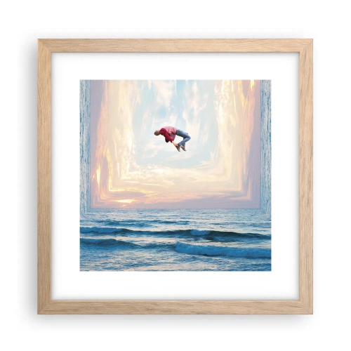 Plakát v rámu světlý dub - Do jiné dimenze - 30x30 cm