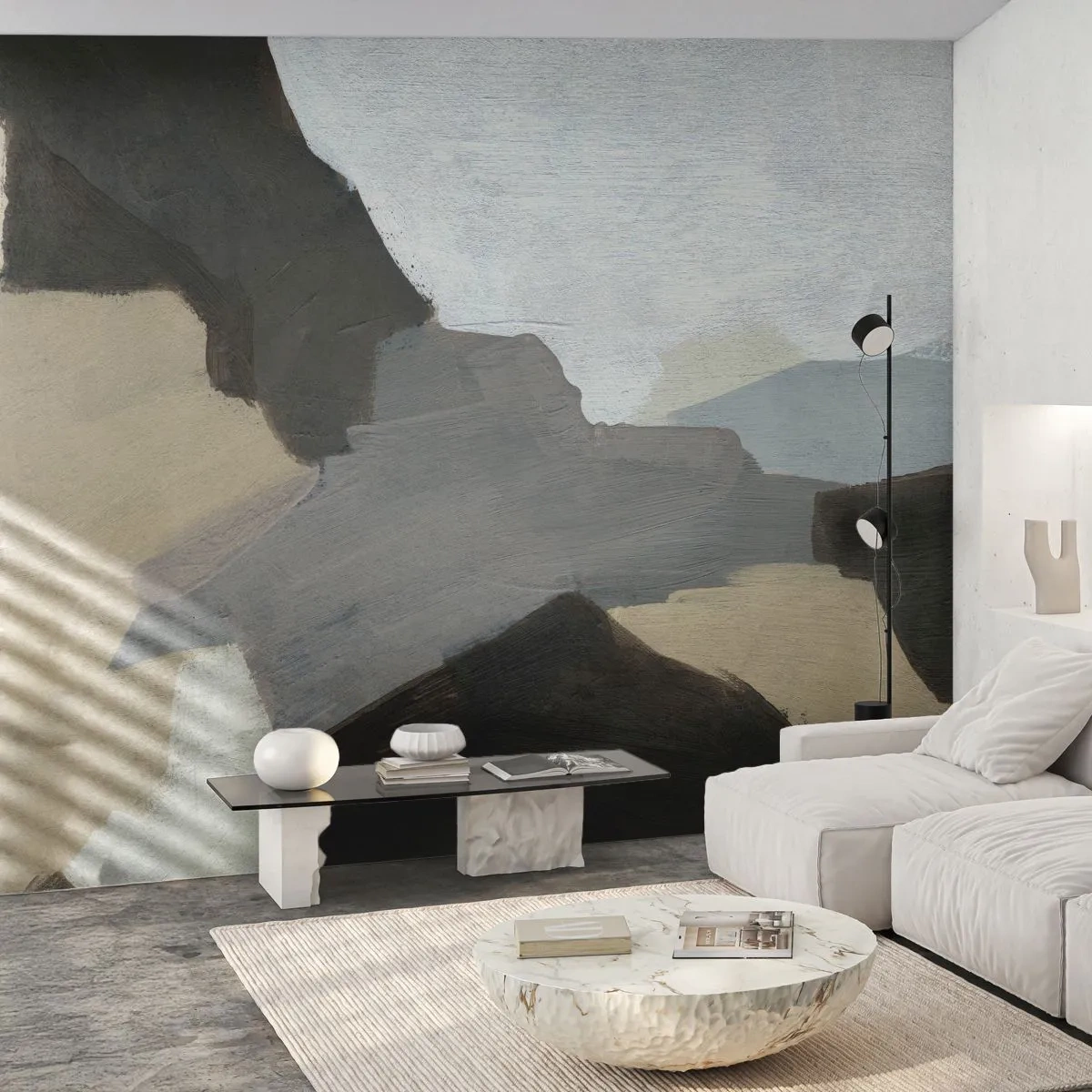 Fototapeta Premium Canvas - Abstrakce: křižovatka šedi - Abstrakce, Kus, Barvy - 250x175 cm