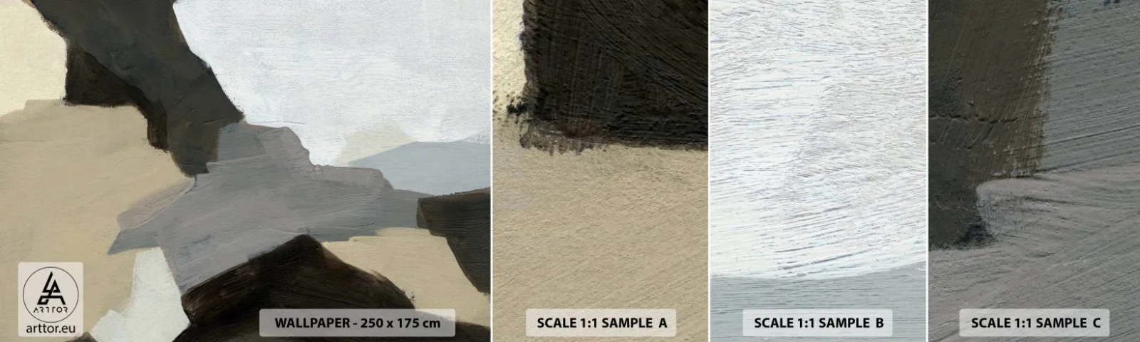 Fototapeta Vzorek Standard Eco - Abstrakce: křižovatka šedi - Abstrakce, Kus, Barvy - 100x30 cm