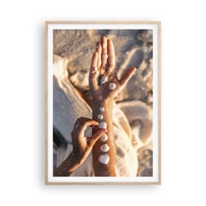Plakát v rámu světlý dub - Krása na dosah - 70x100 cm