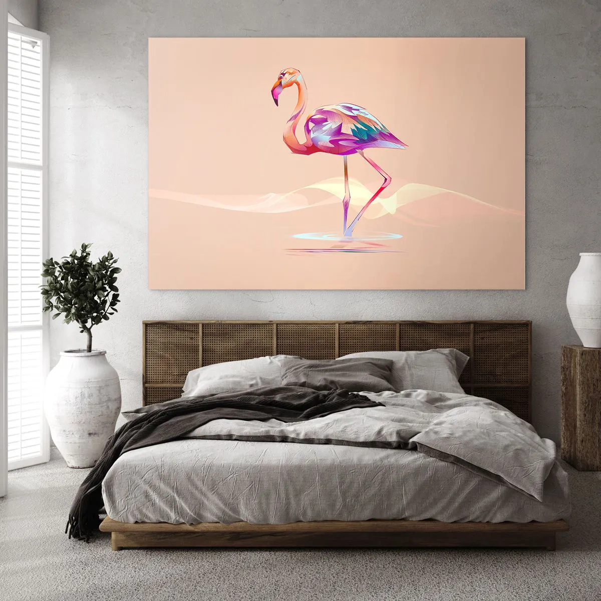 Obraz na skle - Pták dobrých emocí - 100x70 cm