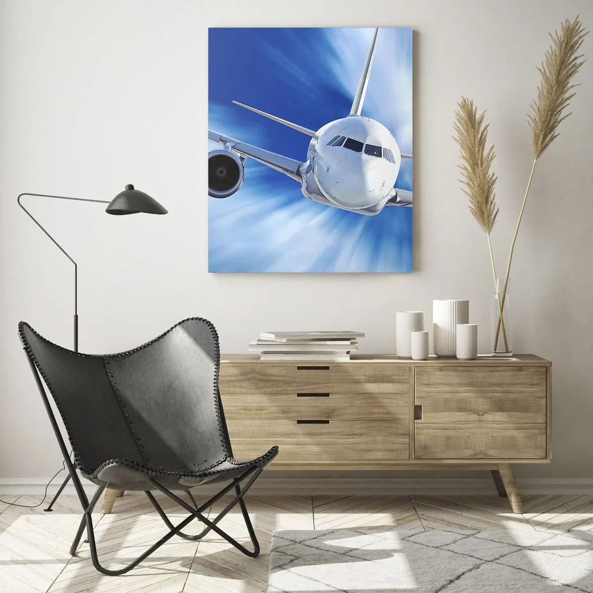 Obraz na skle - Rychlejší než vítr na obloze - 50x70 cm