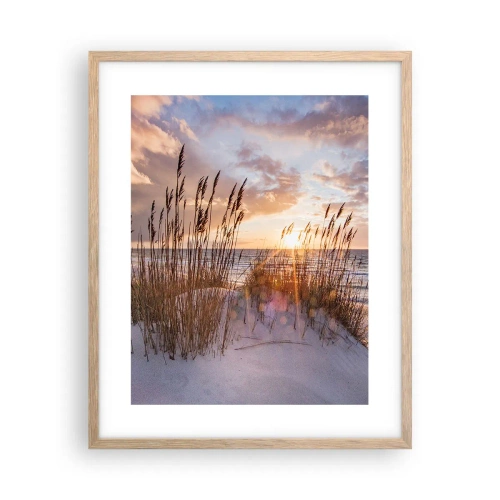 Plakát v rámu světlý dub - Rozloučení se sluncem a větrem - 40x50 cm