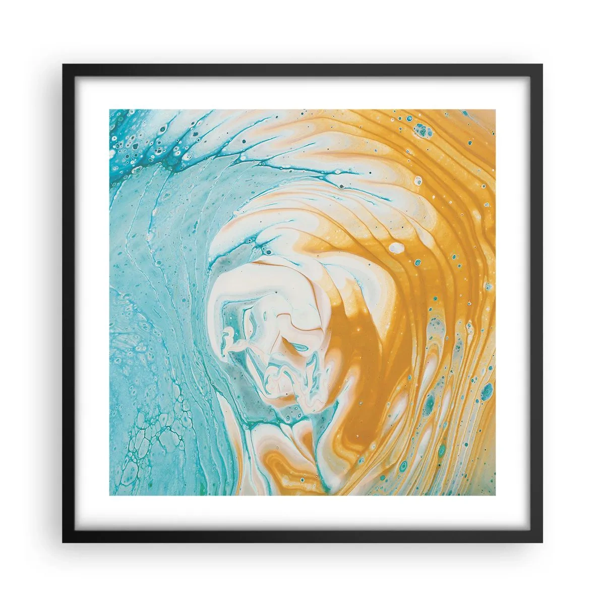 Plakát v černém rámu - Pastelový vír - 50x50 cm
