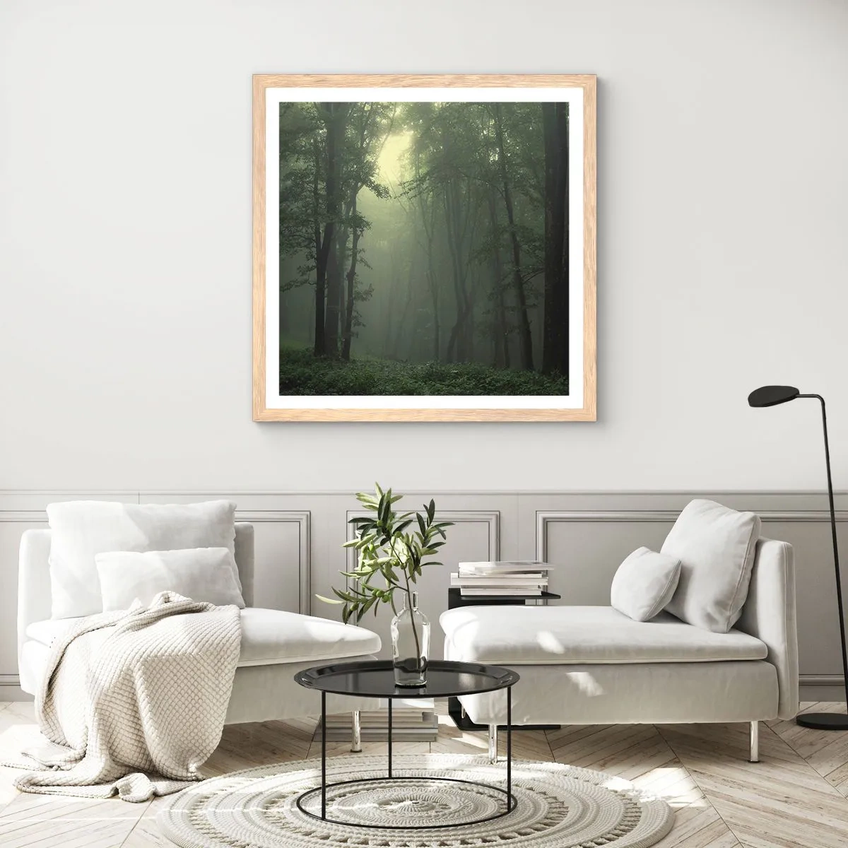 Plakát v rámu světlý dub - Než se probudí - 40x40 cm