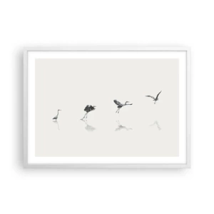 Plakát v bílém rámu - Čtyři jednoduché kroky - 70x50 cm