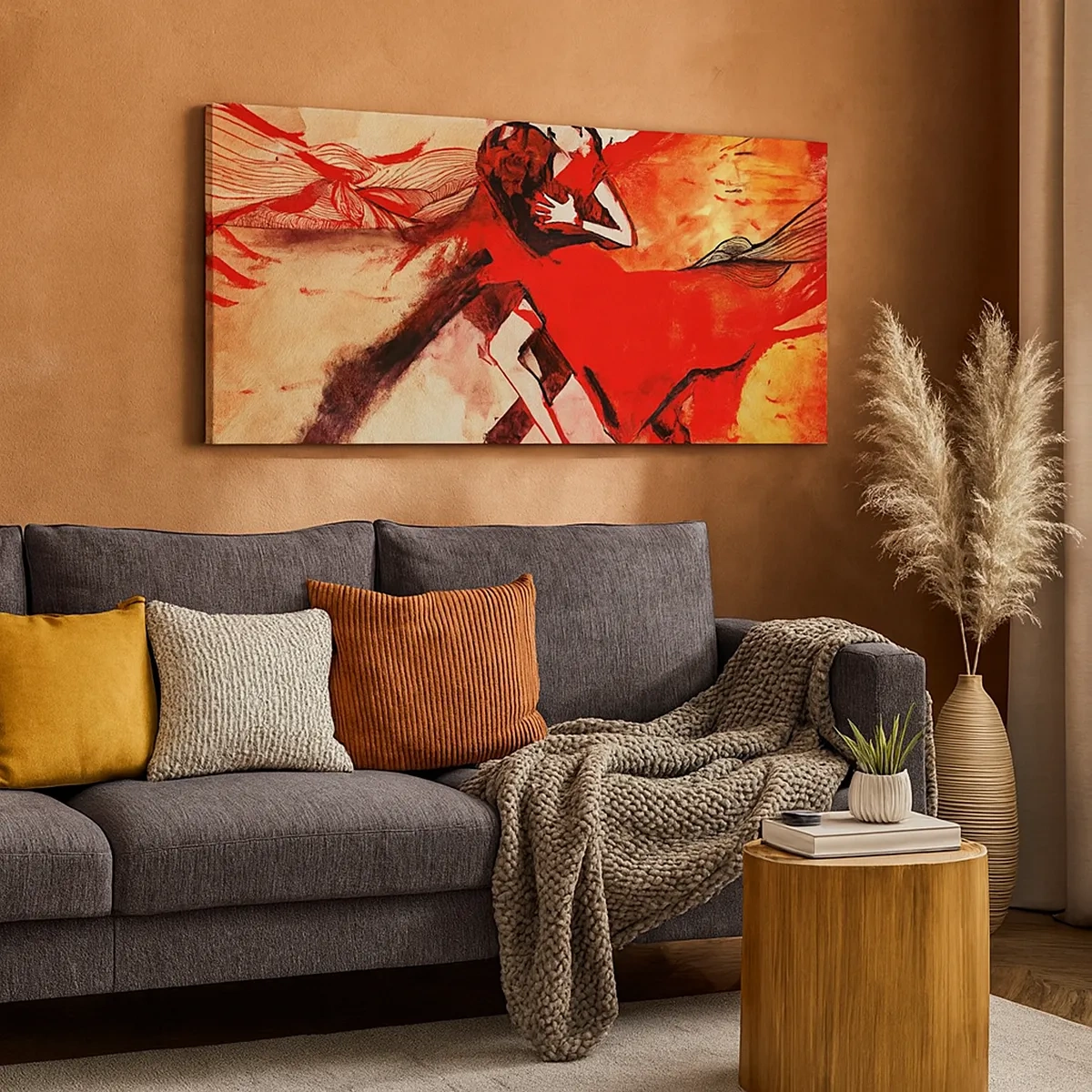 Obraz na plátně - Purpurový rytmus náruživostí - 30x30 cm