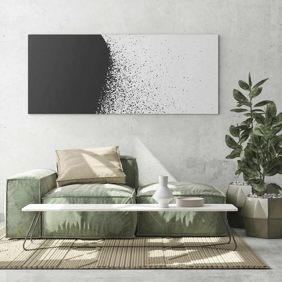 Obraz na skle - Pohyb částic - 120x50 cm