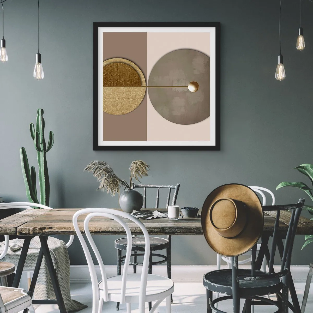 Plakát v černém rámu - Dokonalá rovnováha - 30x30 cm