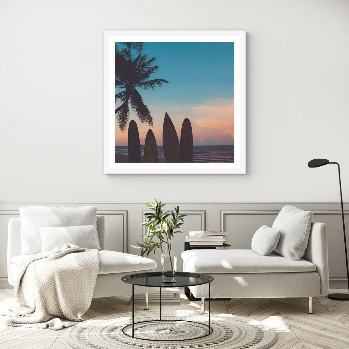 Plakát v bílém rámu - Zítra bude také zábava - 50x50 cm