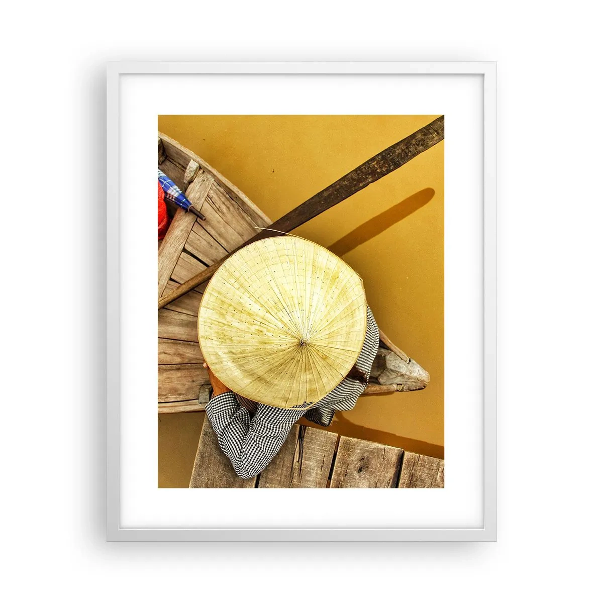 Plakát v bílém rámu - Život na žluté řece - 40x50 cm