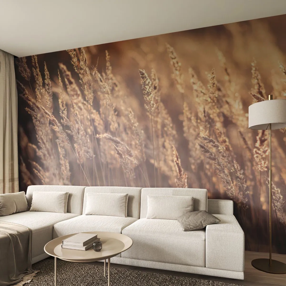Fototapeta Premium Canvas - Připraveni přivítat podzim - Krajina, Klasy zrna, Louka - 250x175 cm