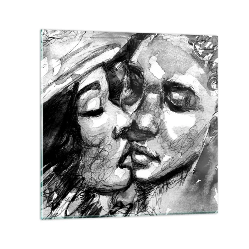 Obraz na skle - Něžný okamžik - 70x70 cm