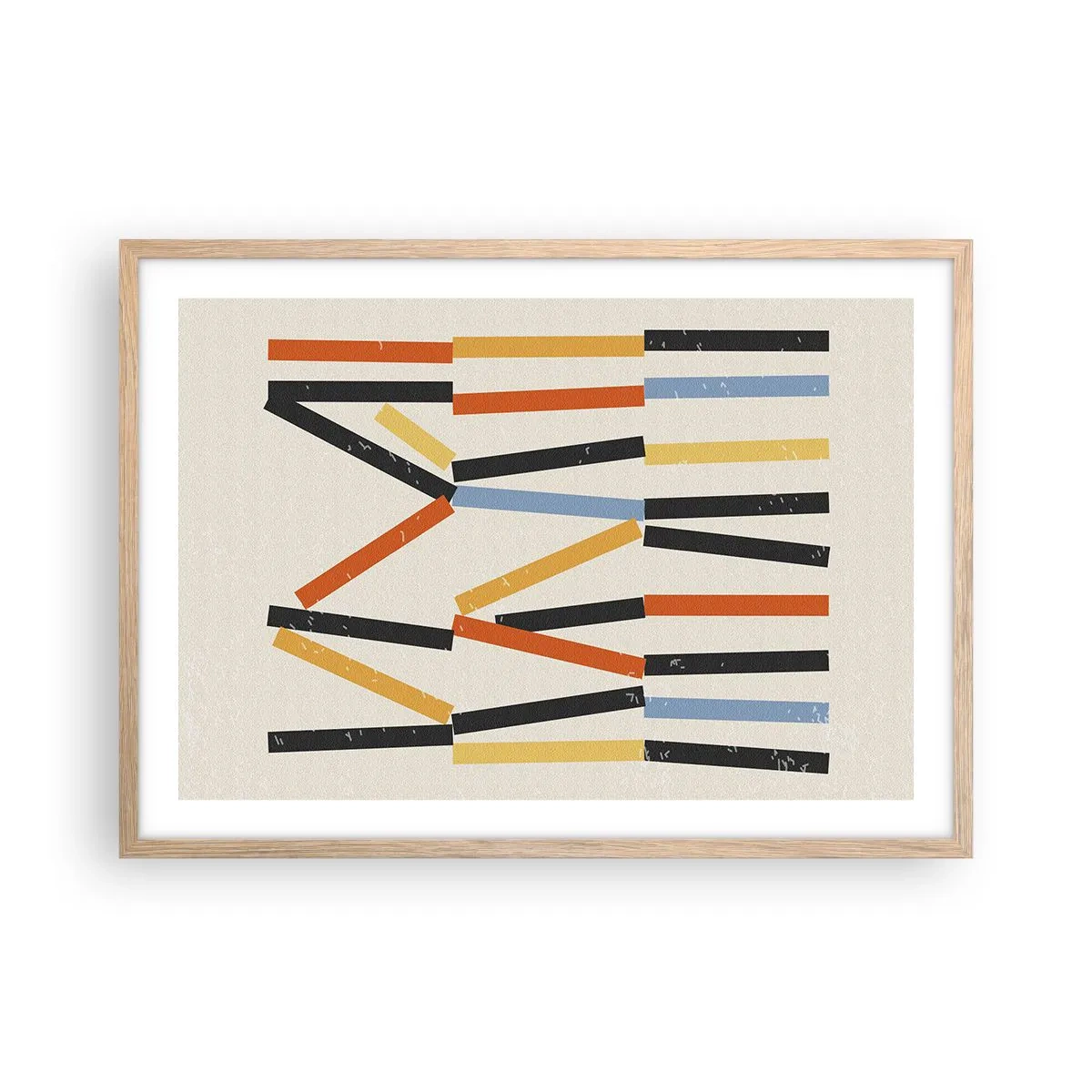 Plakát v rámu světlý dub - Kompozice na úrovni - 70x50 cm