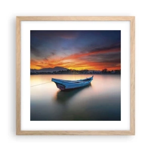 Plakát v rámu světlý dub - Blíží se dobrá noc - 40x40 cm