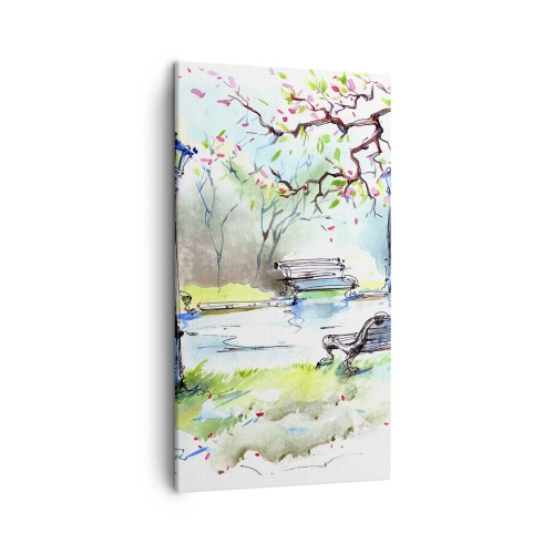 Obraz na plátně - Kouzlo parkového ticha - 45x80 cm