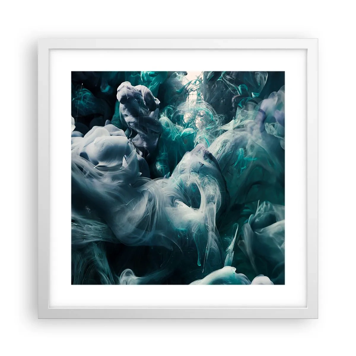 Plakát v bílém rámu - Pohyb barvy - 40x40 cm