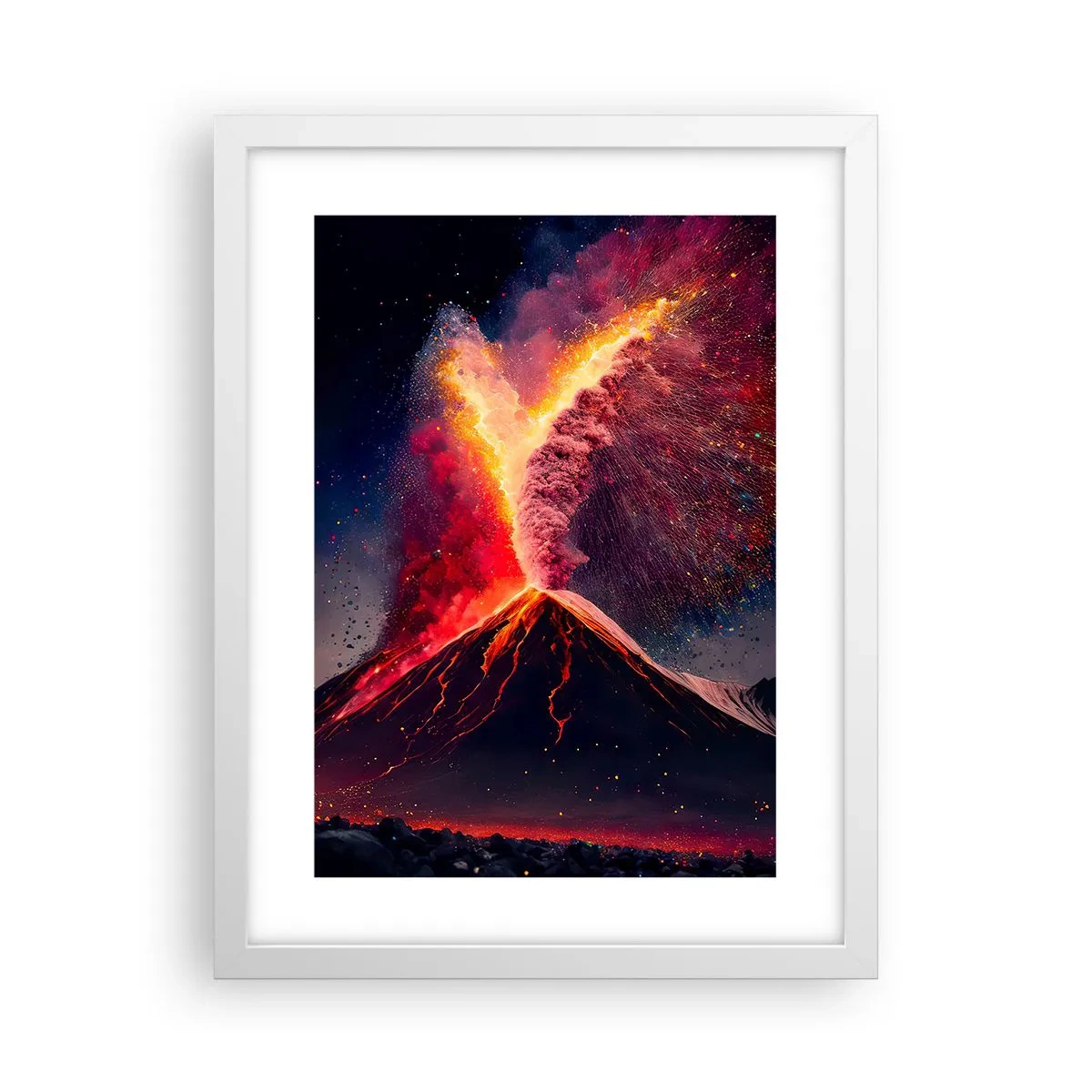 Plakát v bílém rámu - Krása a hrůza - 30x40 cm