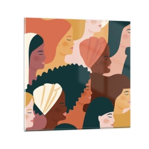 Obraz na skle - Pouze ženskost - 30x30 cm