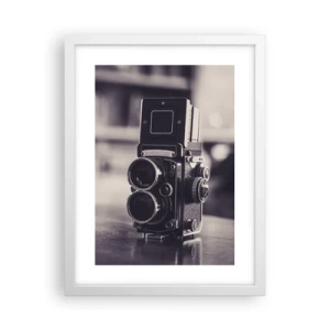 Plakát v bílém rámu - Kouzlo staré fotografie - 30x40 cm