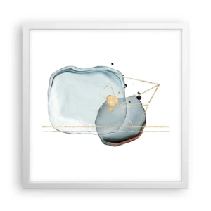 Plakát v bílém rámu - Studie kapky - 40x40 cm