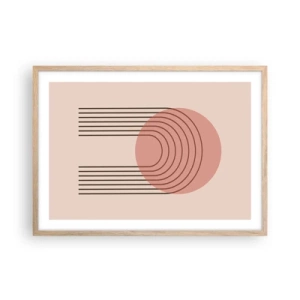 Plakát v rámu světlý dub - Neodolatelná přitažlivost - 70x50 cm