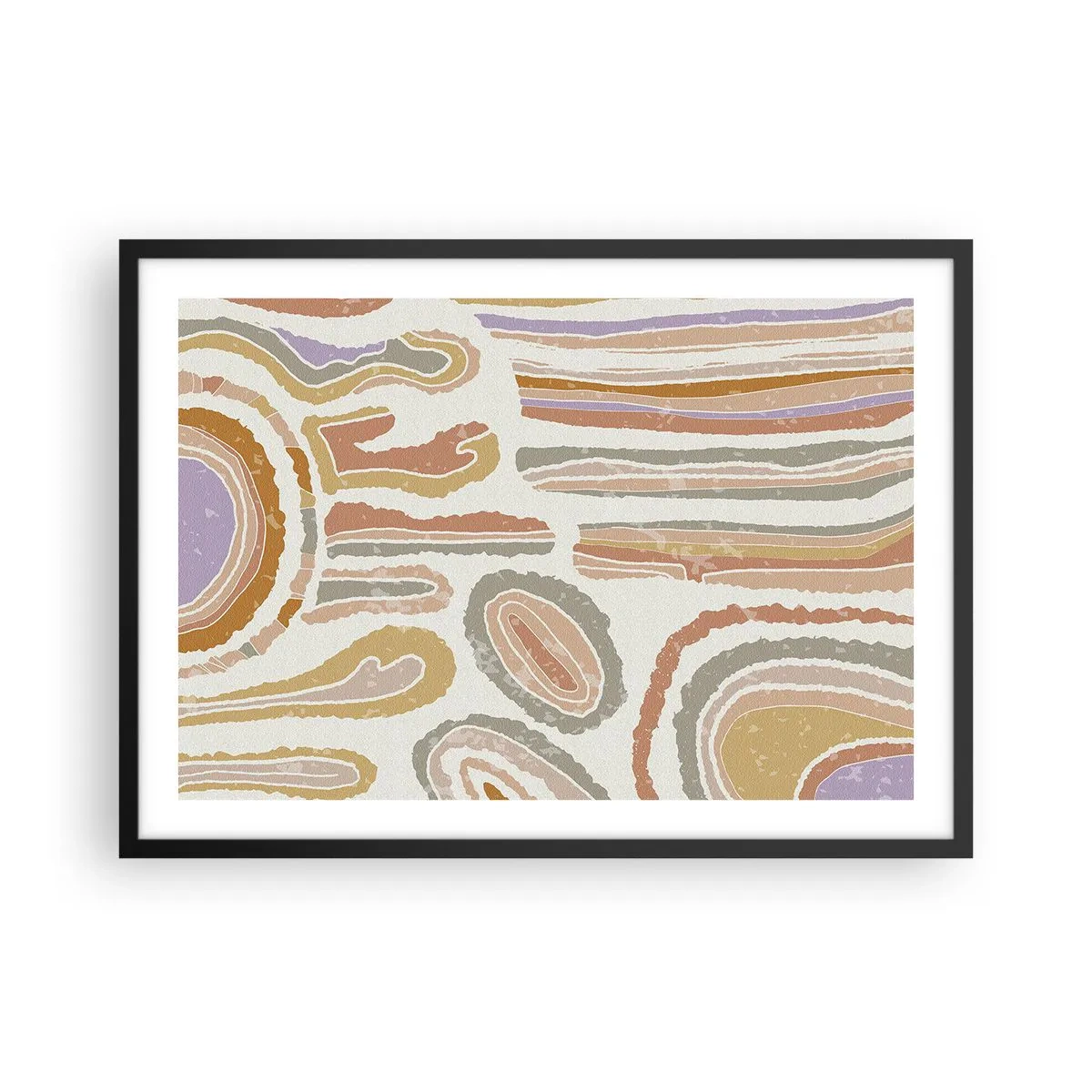 Plakát v černém rámu - Barevné průřezy - 70x50 cm