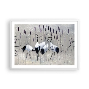 Plakát v bílém rámu - Mezi svými - 70x50 cm