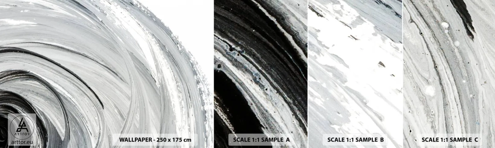 Fototapeta Vzorek Standard Eco - Orbitální kompozice - Minimalistický, Kus, Malovat - 100x30 cm