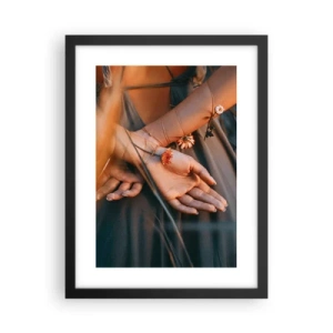 Plakát v černém rámu - Propojená s přírodou - 30x40 cm