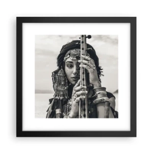 Plakát v černém rámu - Samotná hudba orientu - 30x30 cm