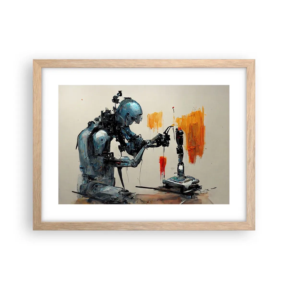 Plakát v rámu světlý dub - Už zítra… - 40x30 cm