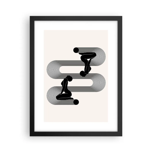 Plakát v černém rámu - Smyslná symetrie - 30x40 cm