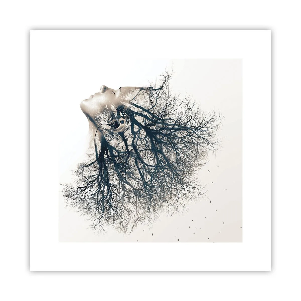 Plakát - Okouzlená šepotem stromu - 30x30 cm