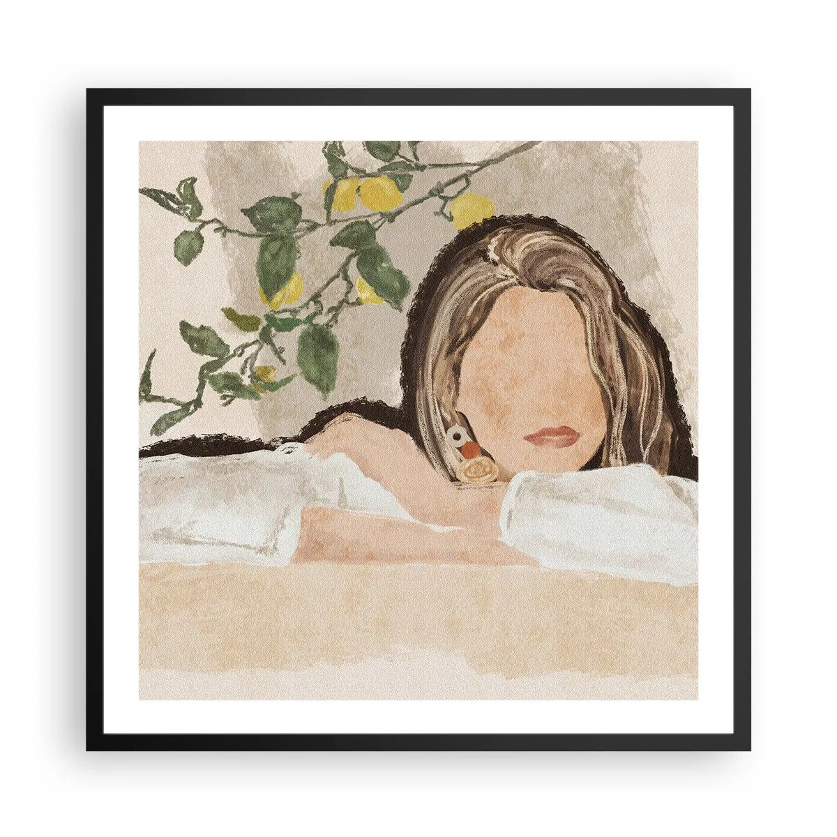 Plakát v černém rámu - Krasavice z jihu - 60x60 cm