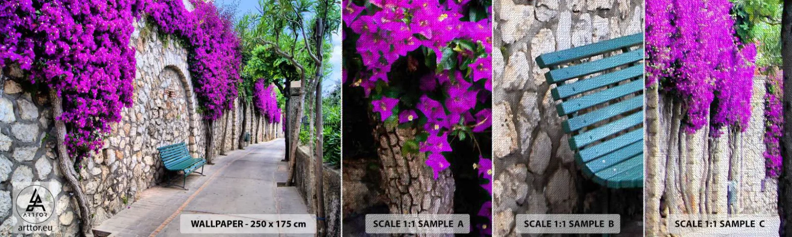 Vzor Fototapety Premium Canvas - Setkejme se co nejrychleji - Město, Květiny, Itálie - 100x30 cm