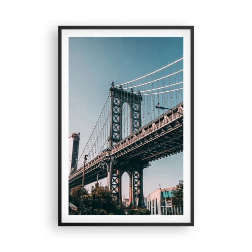 Plakát v černém rámu - Nad vlnami města - 61x91 cm