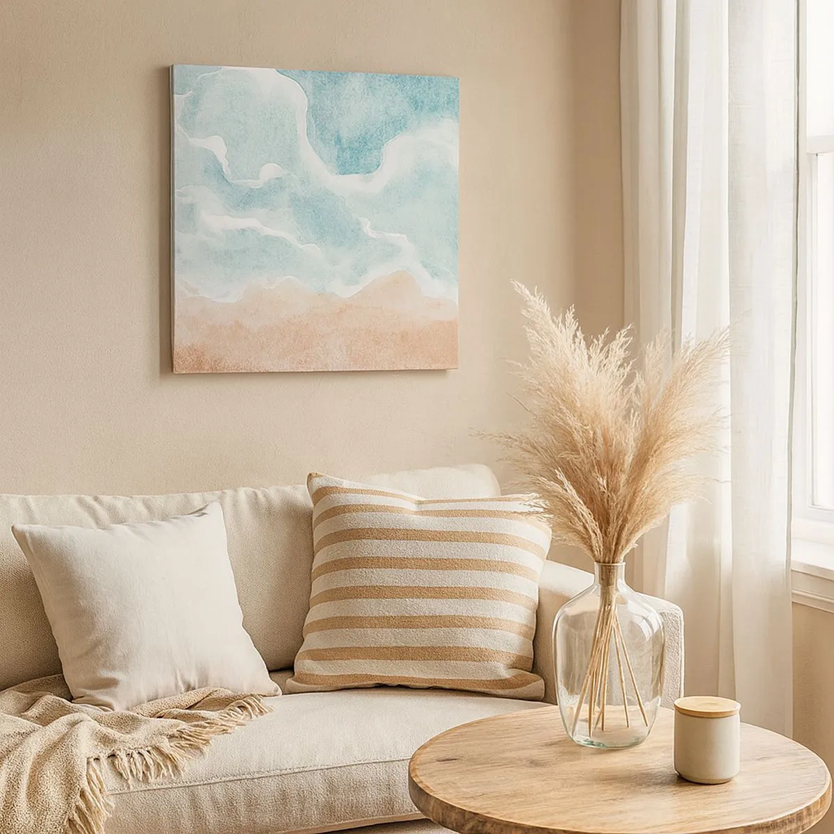 Obraz na plátně - Abstrakce mraků - 30x30 cm