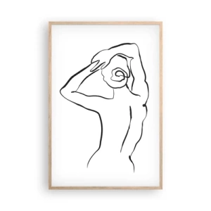 Plakát v rámu světlý dub - Ranní akt - 61x91 cm